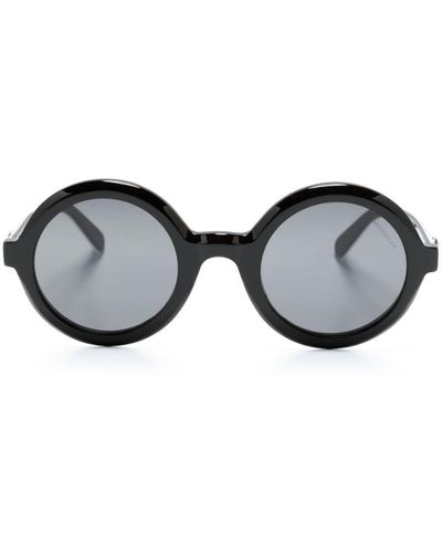 Moncler Orbit Round-frame Sunglasses - Black