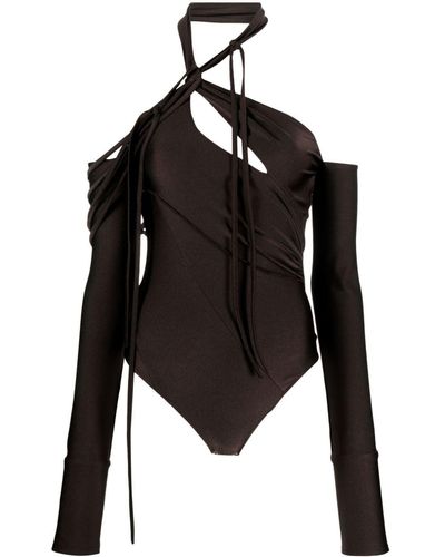 Coperni Off-shoulder Halterneck Bodysuit - Black