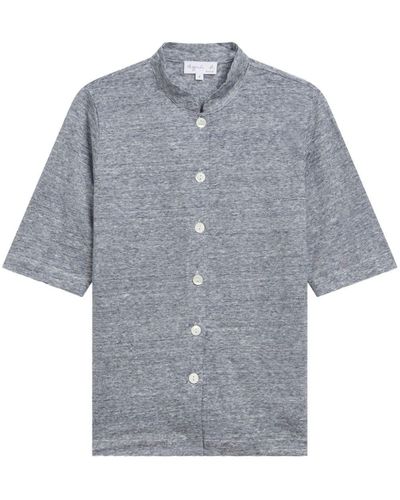 agnès b. Short-sleeve Linen Shirt - Grey
