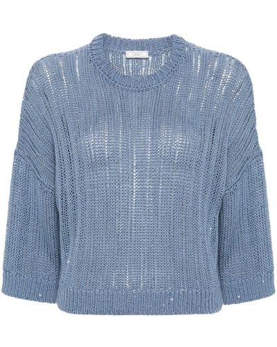 Peserico Sequin-embellished Jumper - Blue