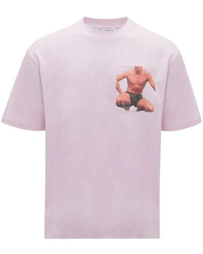 JW Anderson T-Shirt mit Foto-Print - Pink
