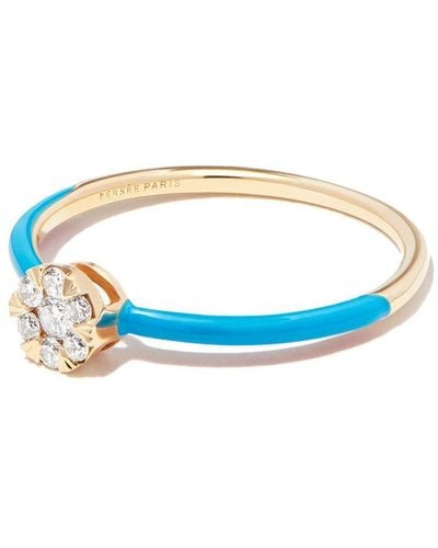 PERSÉE 18kt Yellow Gold Imagine Diamond Ring - Blue