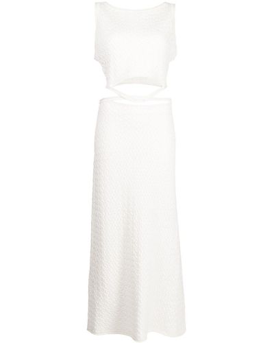 Bec & Bridge Robe en maille Effie à découpes - Blanc