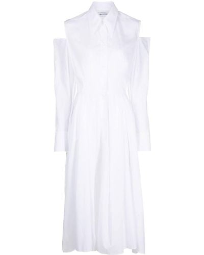 Maticevski Langärmeliges Hemdkleid - Weiß