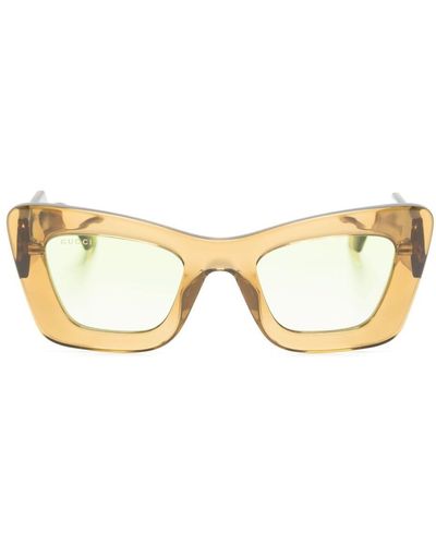 Gucci Transparent Oversize-frame Sunglasses - Metallic