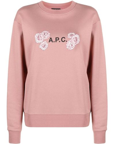 A.P.C. フローラル スウェットシャツ - ピンク