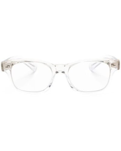 Oliver Peoples Brille mit transparentem Gestell - Weiß