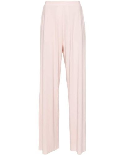 Amazuìn Elasticated Straight Pants - Pink