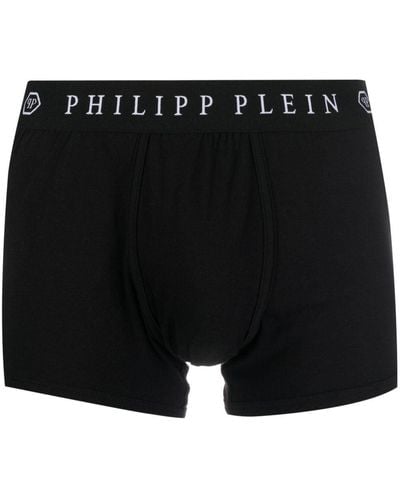 Philipp Plein Tm Graphic-print Boxers - Black