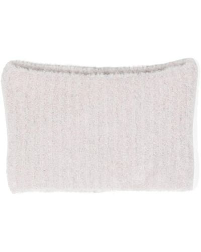 Dorothee Schumacher Brushed-effect Ribbed-knit Snood - White