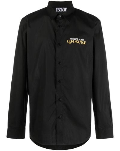 Versace Jeans Couture Camisa con logo estampado - Negro