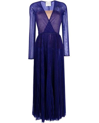 Forte Forte Double-layer Semi-sheer Gown - Blue