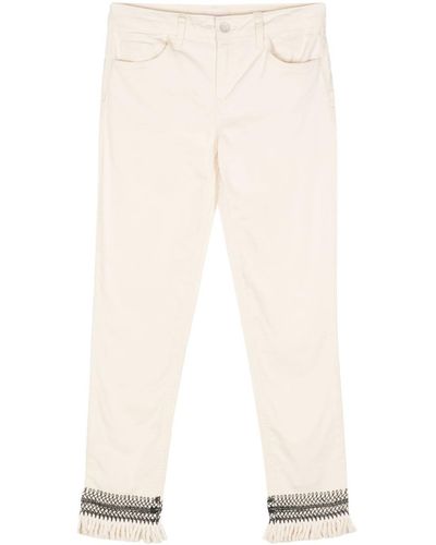 Liu Jo Jeans con frange - Bianco