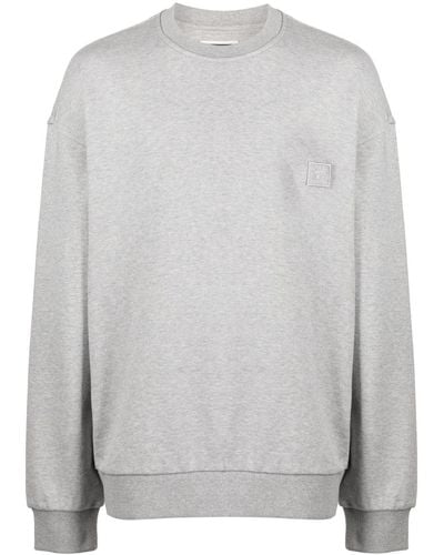 WOOYOUNGMI Sweatshirt mit Logo-Prägung - Grau
