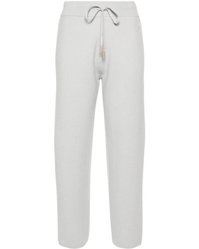 Moncler Gebreide joggingbroek Met Logo Applicatie - Wit