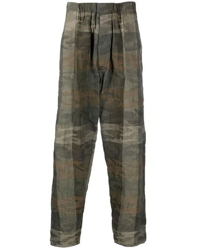 Mackintosh Pantalon Captain à motif camouflage - Vert