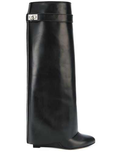 Givenchy Shark Lock Knee-high Boots - Zwart