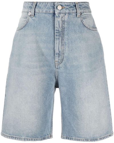 Loulou Studio Ausgeblichene Jeans-Shorts - Blau