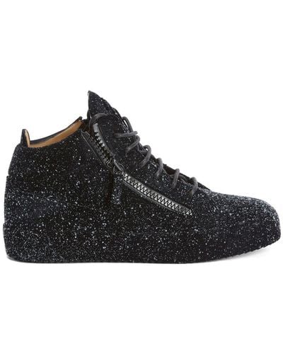 Giuseppe Zanotti Glitter-embellished sneakers - Negro