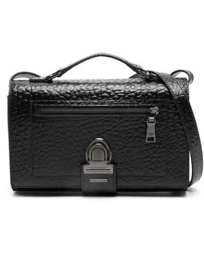 Emporio Armani Small Leather Shoulder Bag - Black