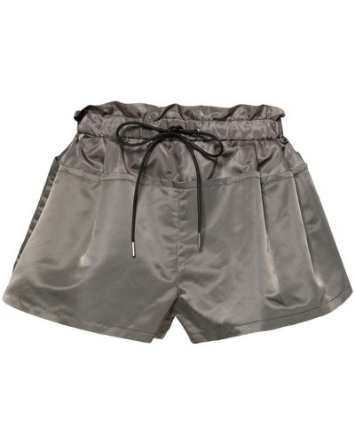 Sacai Paperbag-waist Shorts - Grey