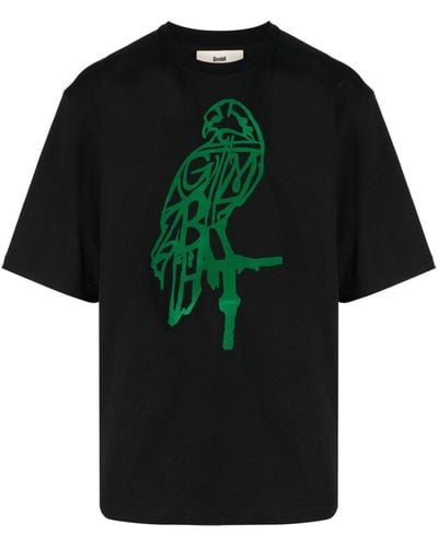 GmbH T-shirt en coton à imprimé graphique - Vert
