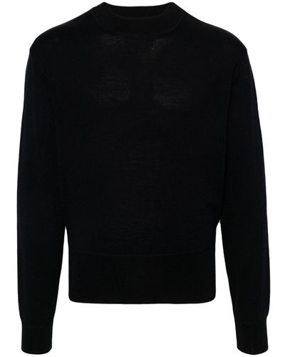 Lemaire Stehkragen-Pullover mit tiefen Schultern - Schwarz