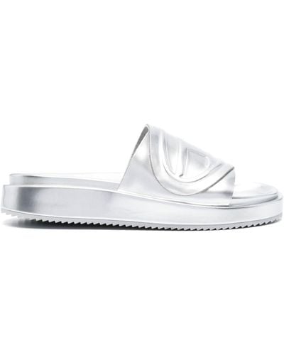 DIESEL Sa-slide D Oval Sandals - White