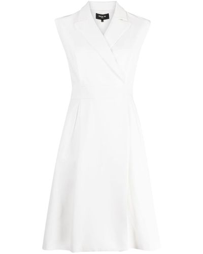 Paule Ka Sleeveless Blazer Dress - White