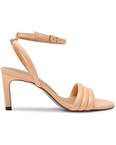 BOSS 70mm Padded Leather Sandals - Pink