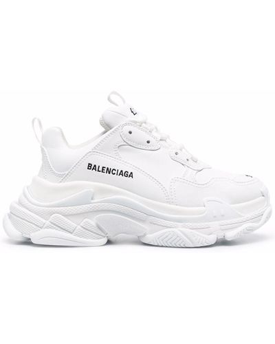 Balenciaga Triple S Sneakers Van Imitatieleer - Wit