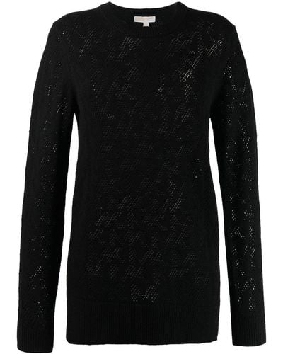 MICHAEL Michael Kors Logo-knit Long-sleeve Jumper - Black