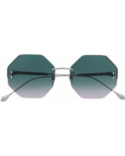Isabel Marant Rimless Geometric-frame Sunglasses - Metallic