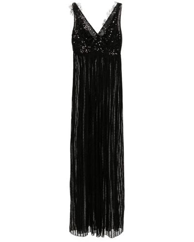 Ermanno Scervino Sequin-embellished Maxi Dress - ブラック