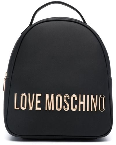 Love Moschino Rucksack mit Logo - Schwarz