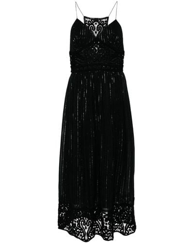 Twin Set Crochet-detailing Dress - Black