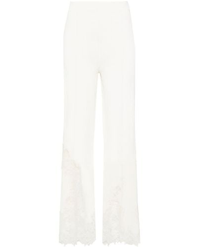 Ermanno Scervino Chantilly-lace Straight Trousers - ホワイト