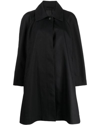 JNBY Mid-length Cotton Trench Coat - Black
