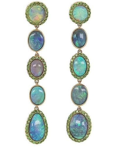 Katherine Jetter Boucles d'oreilles pendantes en or 18ct ornées de pierres semi-précieuses - Jaune