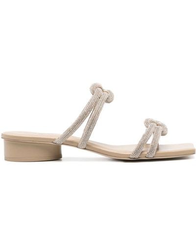 Cult Gaia Jenny 35mm Knotted Sandals - White