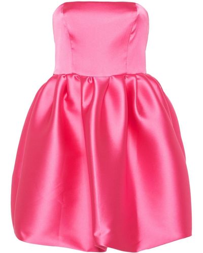 P.A.R.O.S.H. Puffbal Satin Mini Dress - Pink
