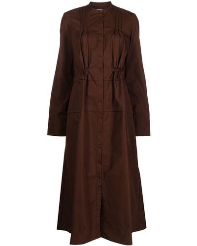 Jil Sander Mid-length Cotton Dress - Brown