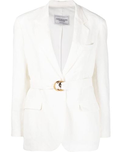 Forte Dei Marmi Couture Belted-waist Detail Blazer - White