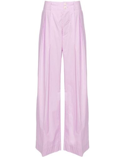 Plan C Pleated Palazzo Trousers - Pink