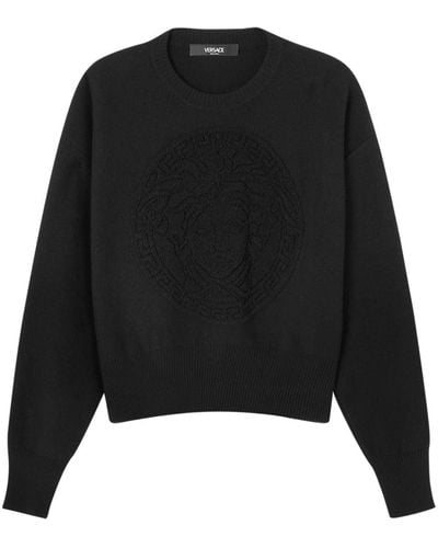 Versace Pullover mit Medusa-Motiv - Schwarz