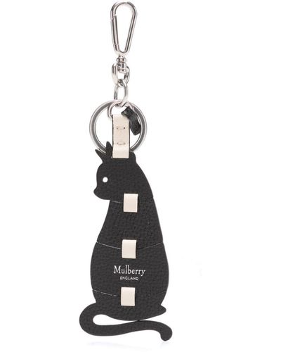 Mulberry Llavero Cat Puzzle - Blanco