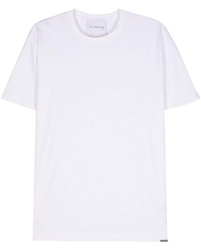 John Richmond T-Shirt mit Logo-Schild - Weiß