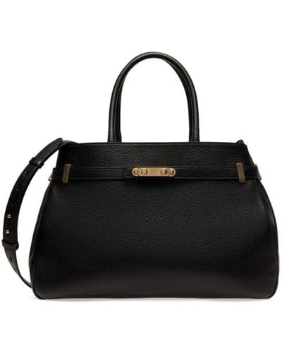 Bally Grained Leather Tote Bag - Black