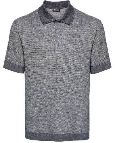Zegna Mélange Polo Shirt - Gray