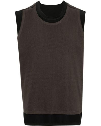 Our Legacy Top sin mangas Gravity reversible - Negro